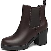 TYNDALL Women's Low Heel Platform Chunky Heel Ankle Boots Booties for Women