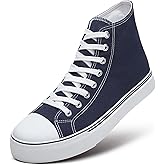 ZGR Men's High Top Canvas Sneakers Lace Up Classic Casual Walking Shoes