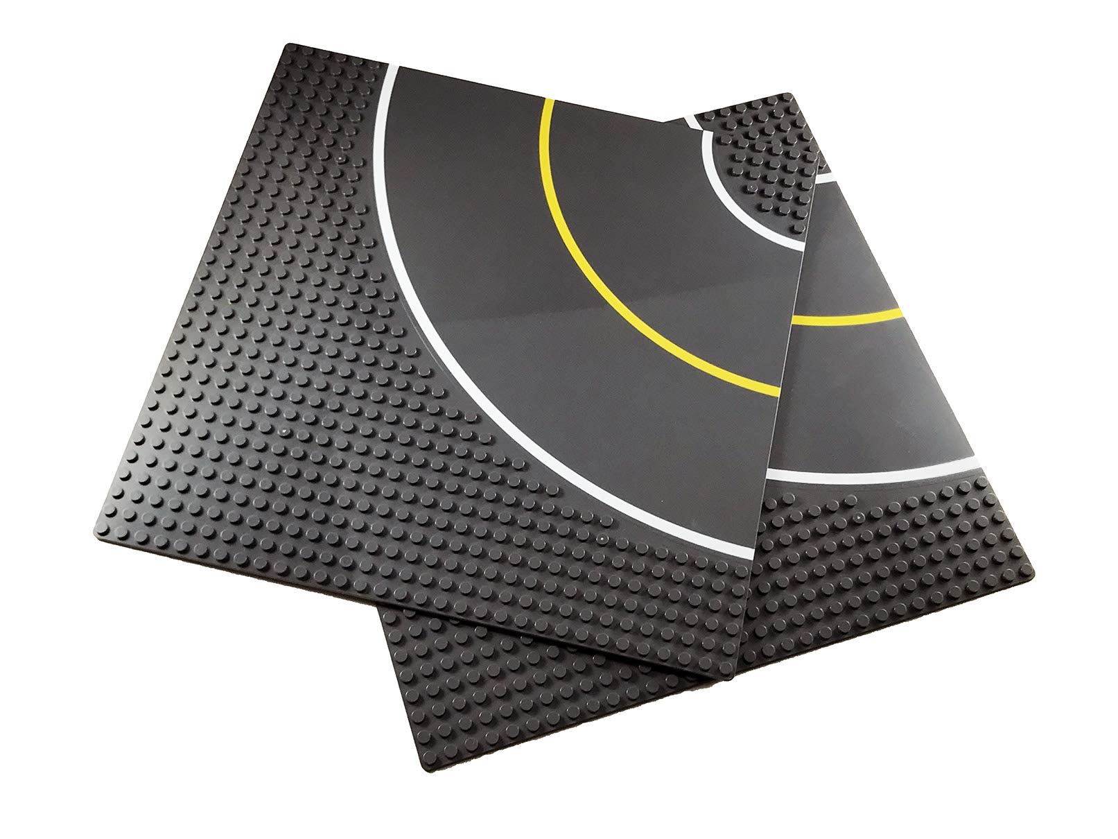 APOSTROPHE Games Building Block Road Base Plates Compatible with All Major Brands 25.6 cm 25.6 cm Curved Road Baseplates (2x Curve Street)