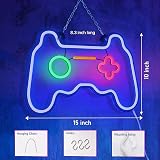 MEDE Dimmable Game Neon Sign Blue USB Wall Light view 4
