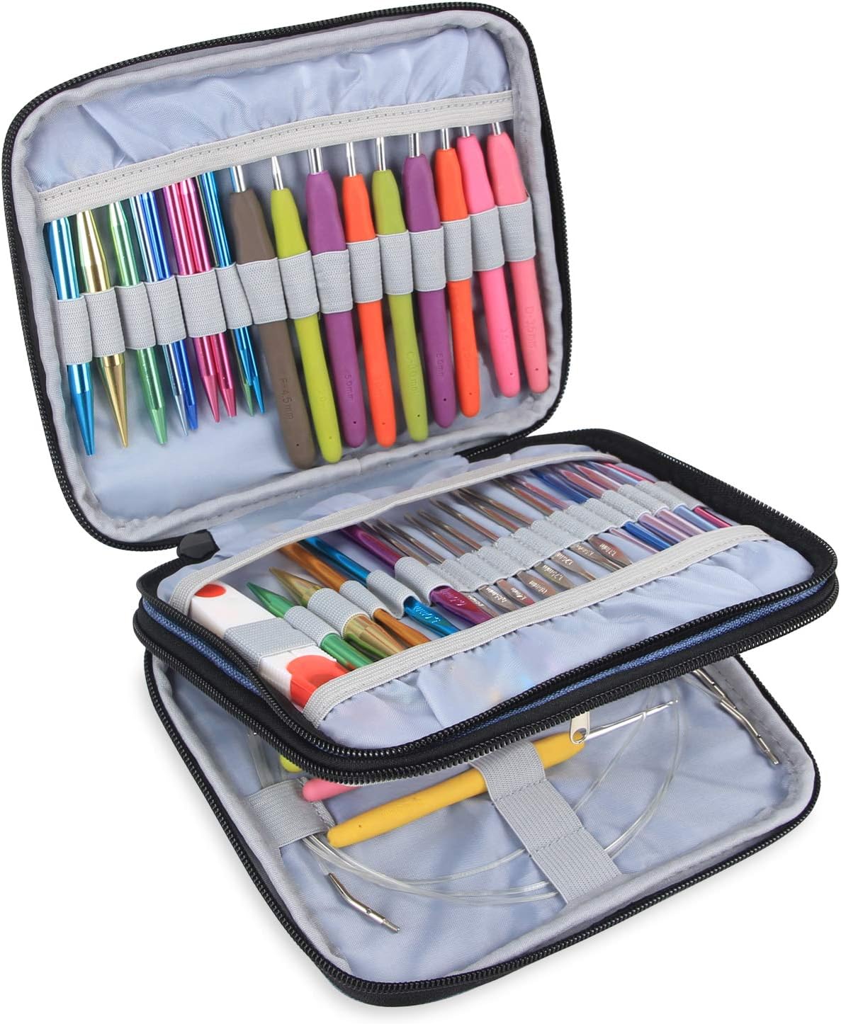 Teamoy Organiser Case for Interchangeable Circular Needles Ergonomic Crochet hooks, Aluminum Crochet Hooks - Image 3