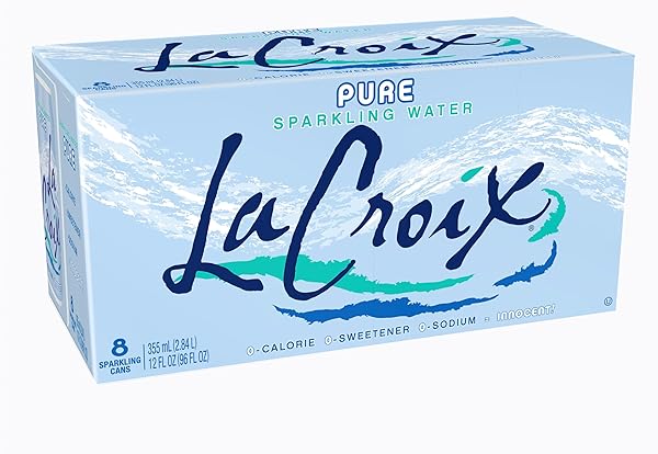 LACROIX SPARKLING WATER, PURE, 12 FL OZ (PACK OF 8)