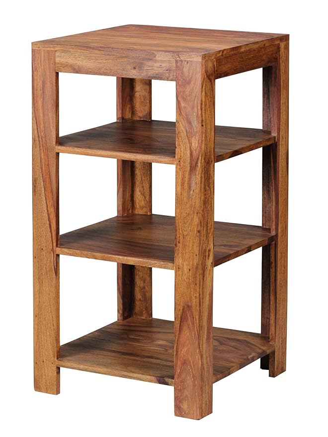 FineBuy Stand shelf Solid Wood Sheesham 44 x 83 x 44 cm Small Shelves