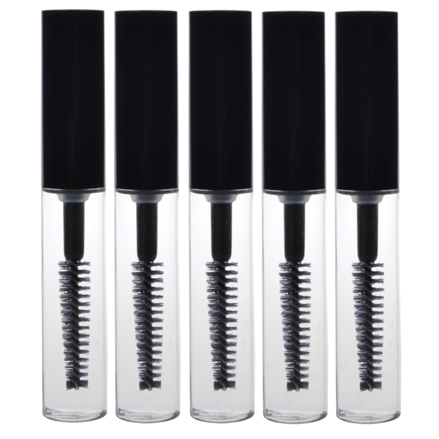 KLOUD City 5 pcs Reusable Empty Bottle Tube Container for Eyelash Growth Oil/Mascara with Brush for Home and Travel