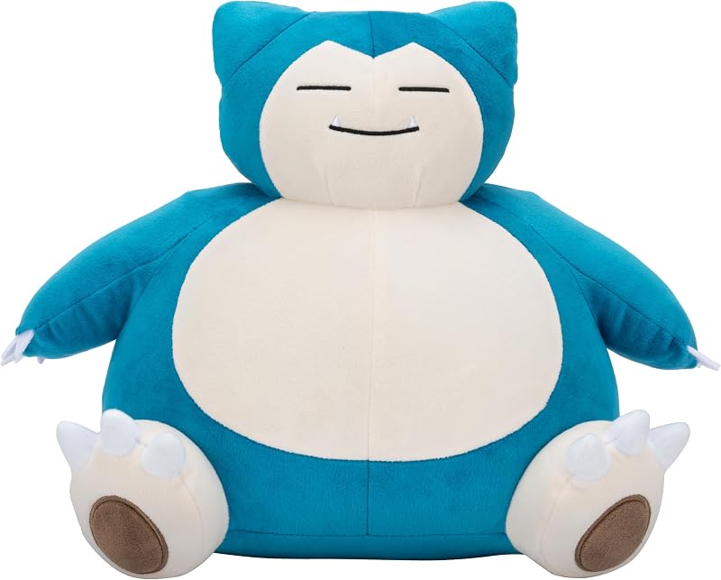 Pokemon Peluche Ronflex - Peluche Suave de 30 cm con Detalles auténticos