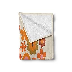 Ambesonne 1970s Throw Blanket, Vintage Style