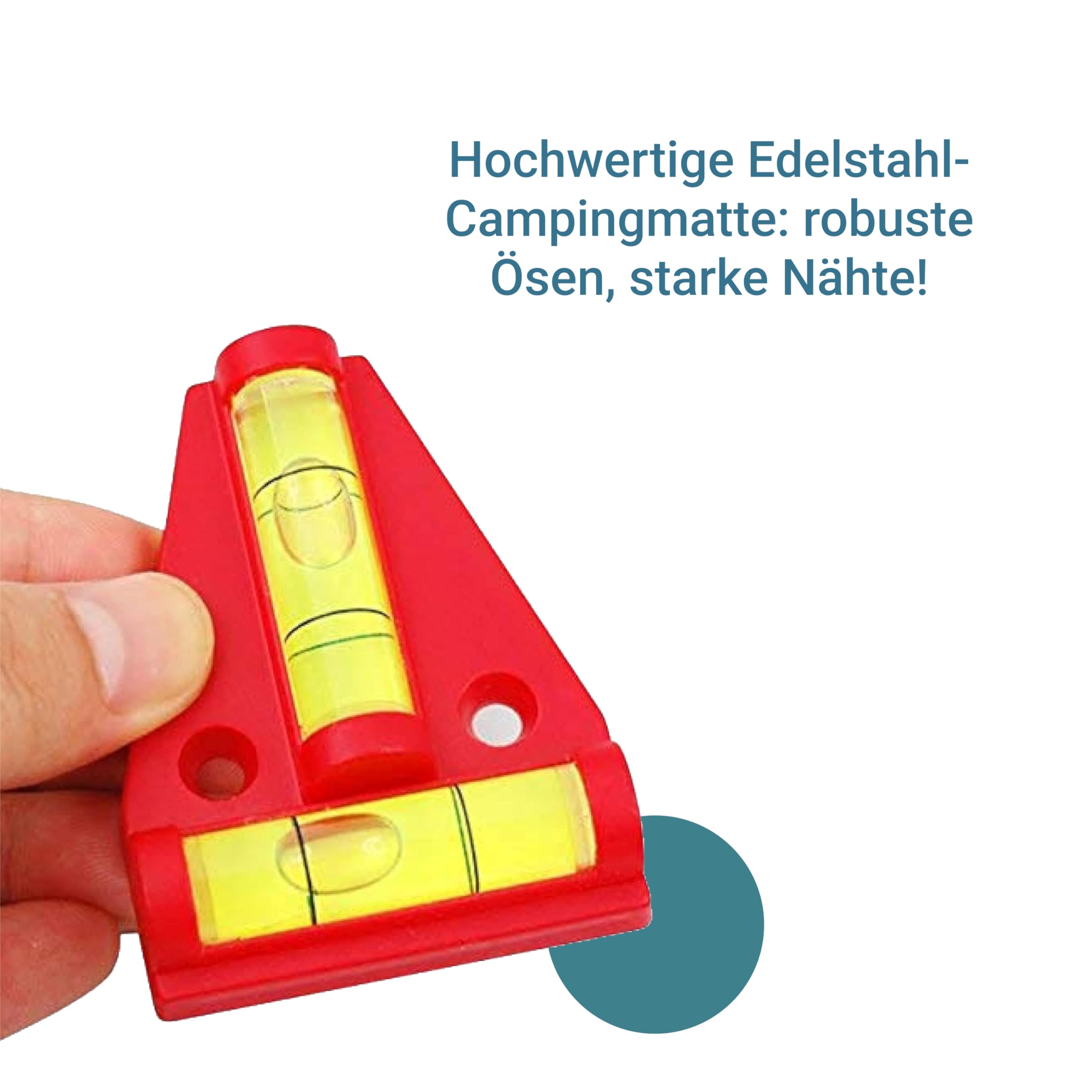 smartpeas Vorzeltteppich 250x400 cm - Camping Outdoor Teppich Blau/Grau - Camping Vorzeltteppich ist Aus Polyethylen (HDPE) Mit Edelstahl-Ösen Robust und Waschbar 4