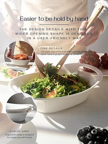 Salad Large Oval Serving Bowl DOWAN Large Serving Bowls With