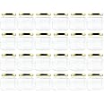 Cornucopia 4-Ounce Hexagon Jars (24-Pack); Clear Glass Bottles for Spices, Party Favors, Jams Etc
