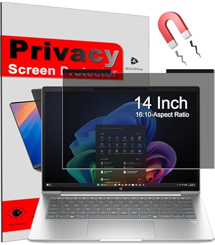 upscreen Privacy Screen Protector for HP EliteBook 840 G6 - Screen Protector Anti-Spy, Anti-Scratch, Anti-Fingerprint