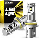 AUXITO 9007/HB5 LED Light Bulbs, 27000LM 700% Brighter, Canbus Ready Wireless HB5 9007 Plug and Play Halogen Replacements Lig