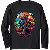 Moon Phases Tree of Life Long Sleeve T-Shirt