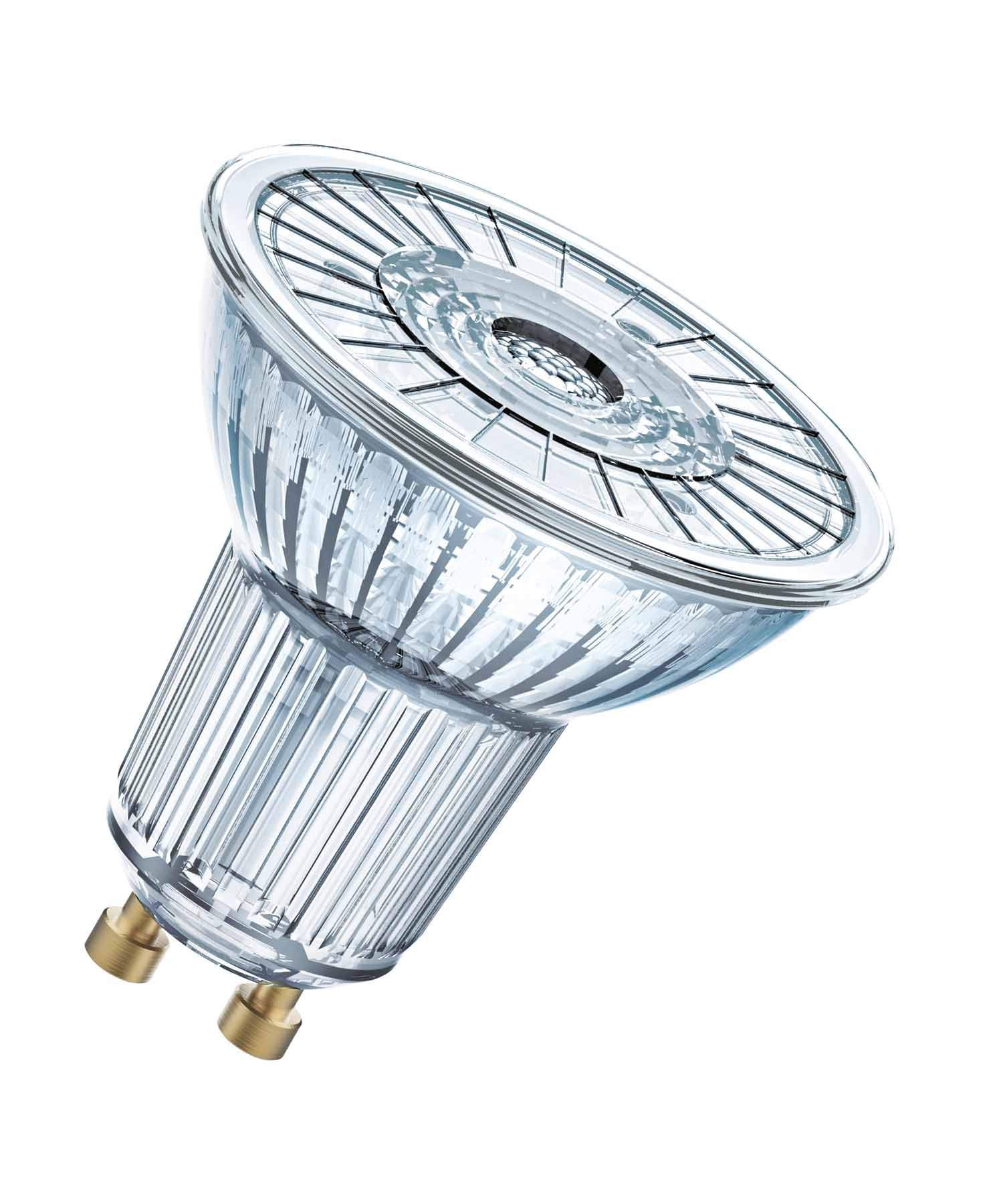 OSRAM LED Star PAR16 / LED Reflector lamp, PAR16, for line Voltage Operation, with pin Base: GU10, 2.60 W, 220…240 V, 35 W Replacement, Beam Angle: 36 °, Warm White, 2700 K, 1pack