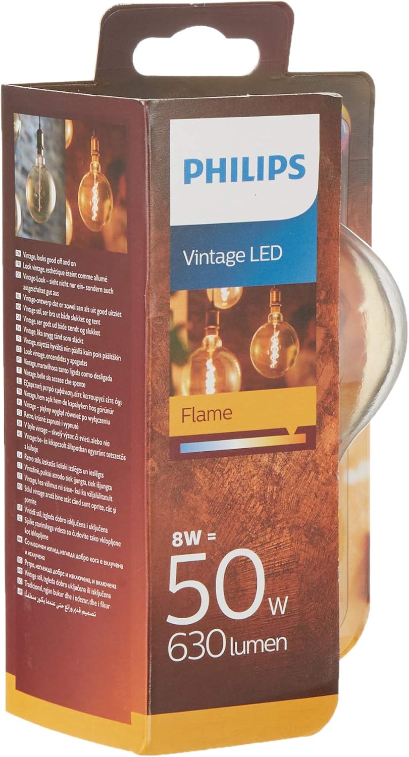 Philips LEDclassic Lamp, Glass, Flame, E27, 50 W - Image 3