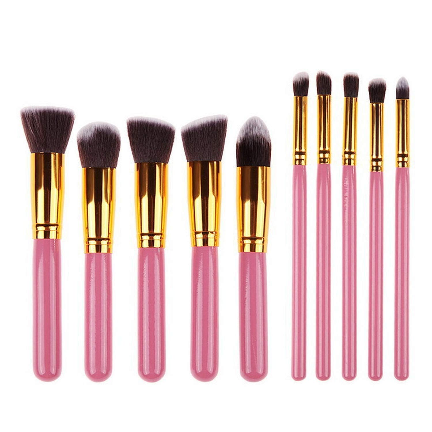 New Arrive 10 pcs Synthetic Makeup Brush Set Cosmetics Foundation blending blush makeup tool,3