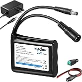 rapthor Rechargeable 12V 2600mAh Lithium ion Battery Pack with Charger Compatible with 12V Devices, Bike Light, DIY Project, Radio, Fishing Light,LED Light Strip, CCTV Camera