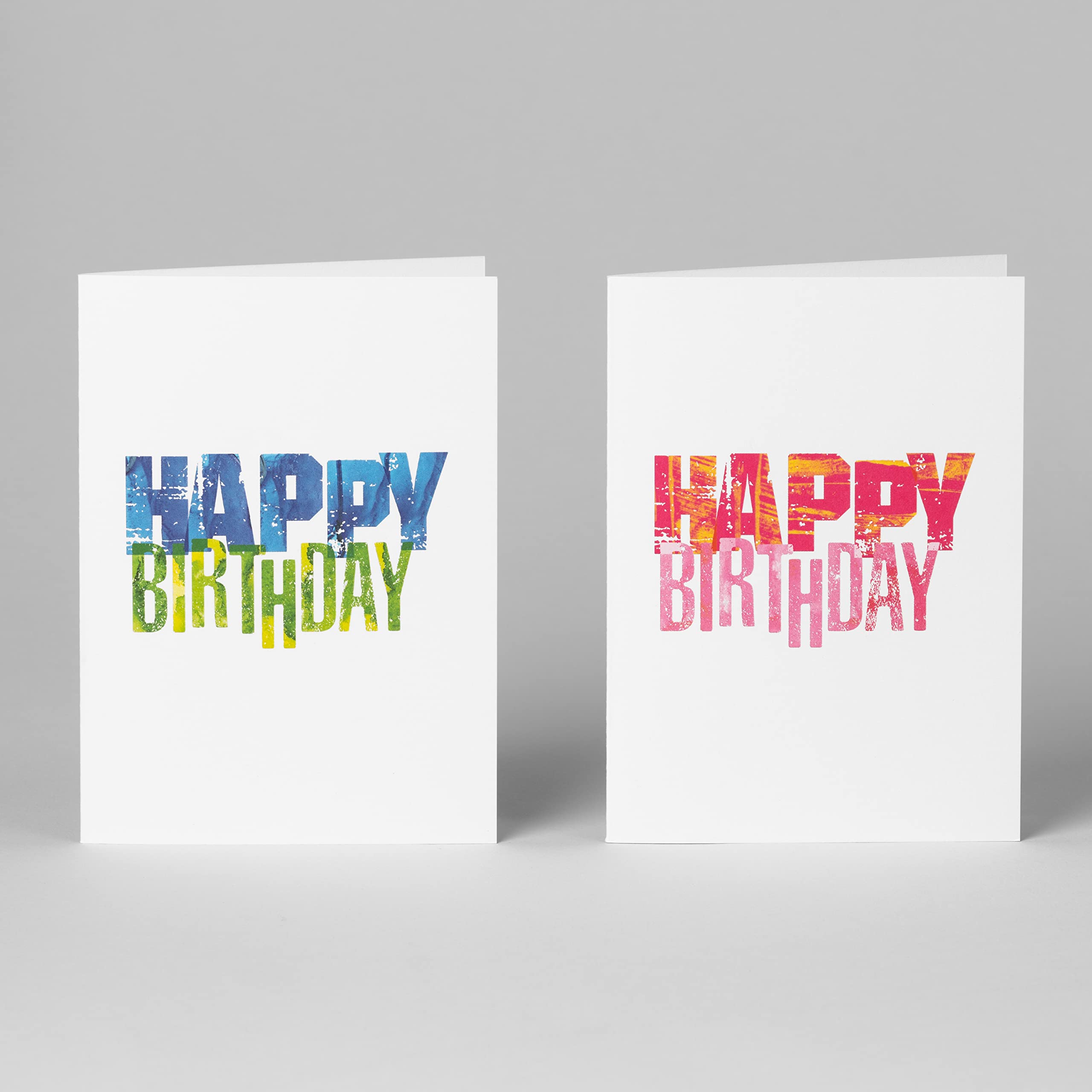 Blake Happy Birthday Note Cards - Designs for him and for her with envelopes Pack of 10 - A6 148 mm x 105 mm