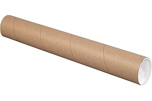 Aviditi Kraft Heavy Duty Kraft Mailing Tubes, 3" x 56", Pack of 24, for Shipping, Storing, Mailing, and Protecting Documents, Blueprints and Posters