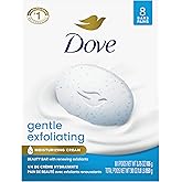 Dove Gentle Exfoliating Beauty Bar Soap , Renewing 8 Count 3.75 oz | For exfoliating care, Helps smooth dull skin, With plant-based cleansers, Sulfate-free