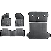 EnergyyWing All-Weather TPE Car Floor Mats & Cargo Mat Full Set for 2023-2025 Kia Sportage 2026 Accessories (Gasoline Not Hybrid) with Backrest Mat 6pcs Non-Slip, Custom FIt Black Car Accessories