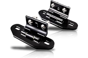 RHAOCZIYAUTO Upgraded Billet Aluminum Rear Hatch Hinges Black Pair Compatible with Chevrolet Camaro 1982-1992, for Pontiac Firebird 1982-1992, Replace 484-HH8292-CMC, CBW-064