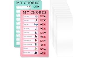 2pcs Checklist Board, Daily Schedule to Do List Board Plastic Chore Chart Memo Checklist Boards with Slider Portable to Do Li