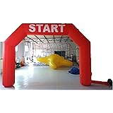 inflatable4less20FT Hexagon Inflatable Arch Archway w/Fan Start Finish, No Customization (Red)