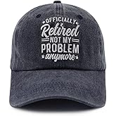 Nxizivmk Officially Retired Hat for Women Men, Funny Adjustable Cotton Embroidery Retirement Baseball Cap