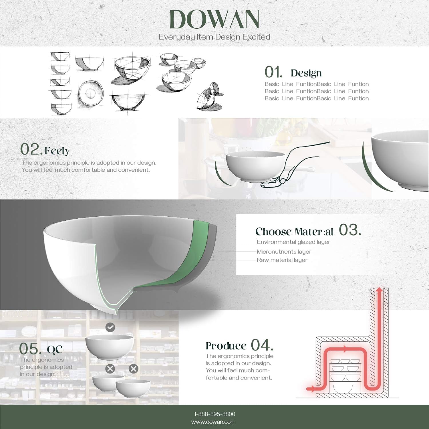  | DOWAN Ceramic Soup Bowls, Cereal Bowl, 22 Ounce Bowls Set, Chip Resistant, Dishwasher & Microwave Safe, Porcelain Bowls for Kitchen, White Bowls for Cereal Soup Rice Pasta Salad Oatmeal, Set of 4: Cereal Bowls