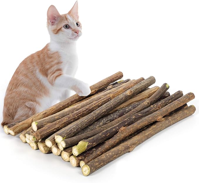 Cat Silvervine Sticks Catnip Sticks Toy, Matatabi Teeth Chew for Cat