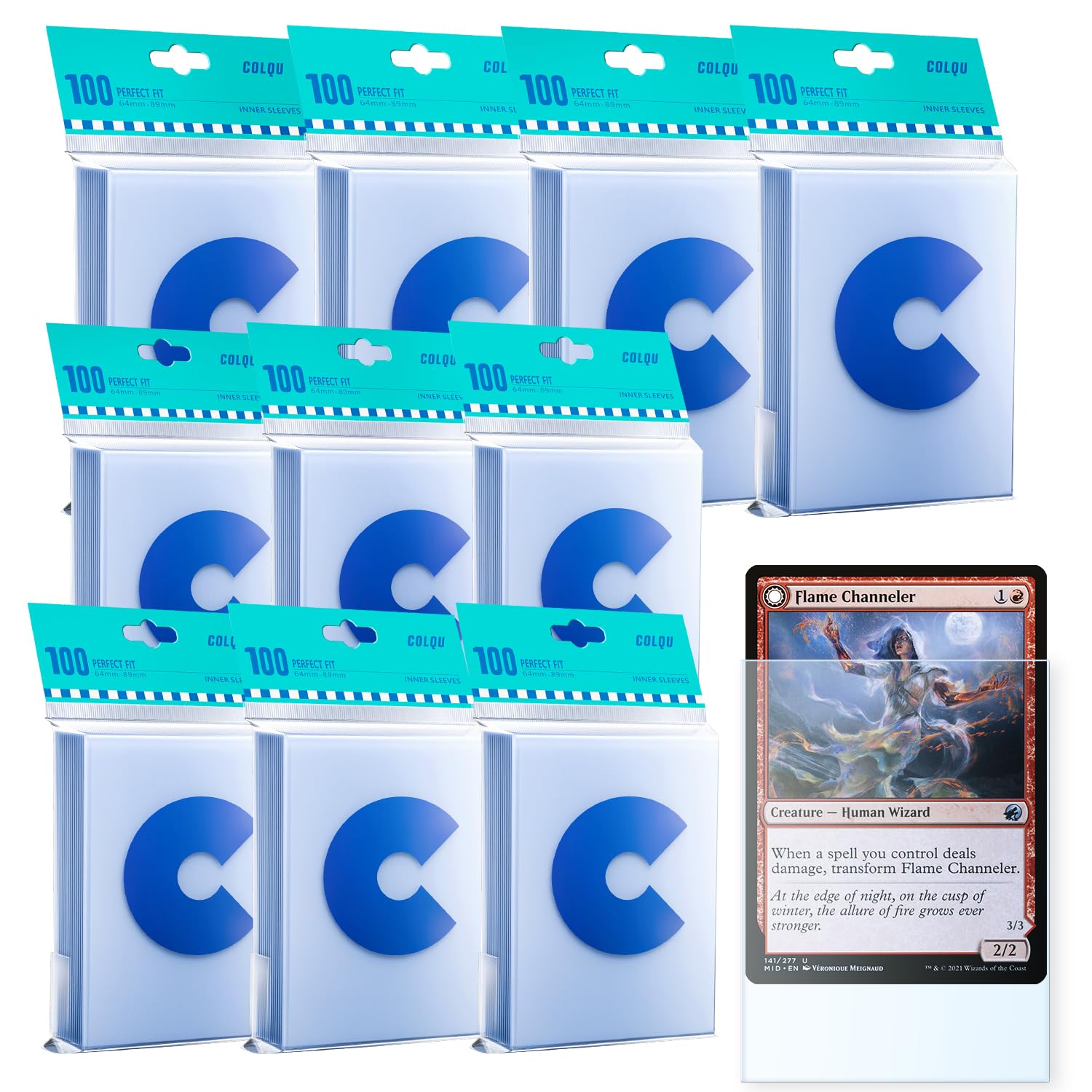 Photo 1 of 1000ct Clear Card Sleeves, Perfect Fit Inner Card Sleeves, Exact for Double Sleeving, Trading Sleeve Compatible with MTG TCG Magic Gaming Cards