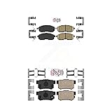 AmeriBRAKES Front Rear Ceramic Disc Brake Pads Kit