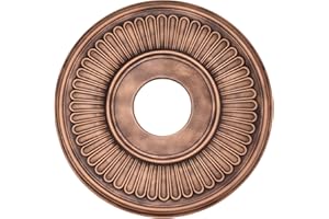 MY MIRONEY Bronze Tone PU Ceiling Medallion Decorative Ceiling Fan Medallion Home Lighting Ceiling Cover Plate, 13 1/5" OD x 3 3/7" ID
