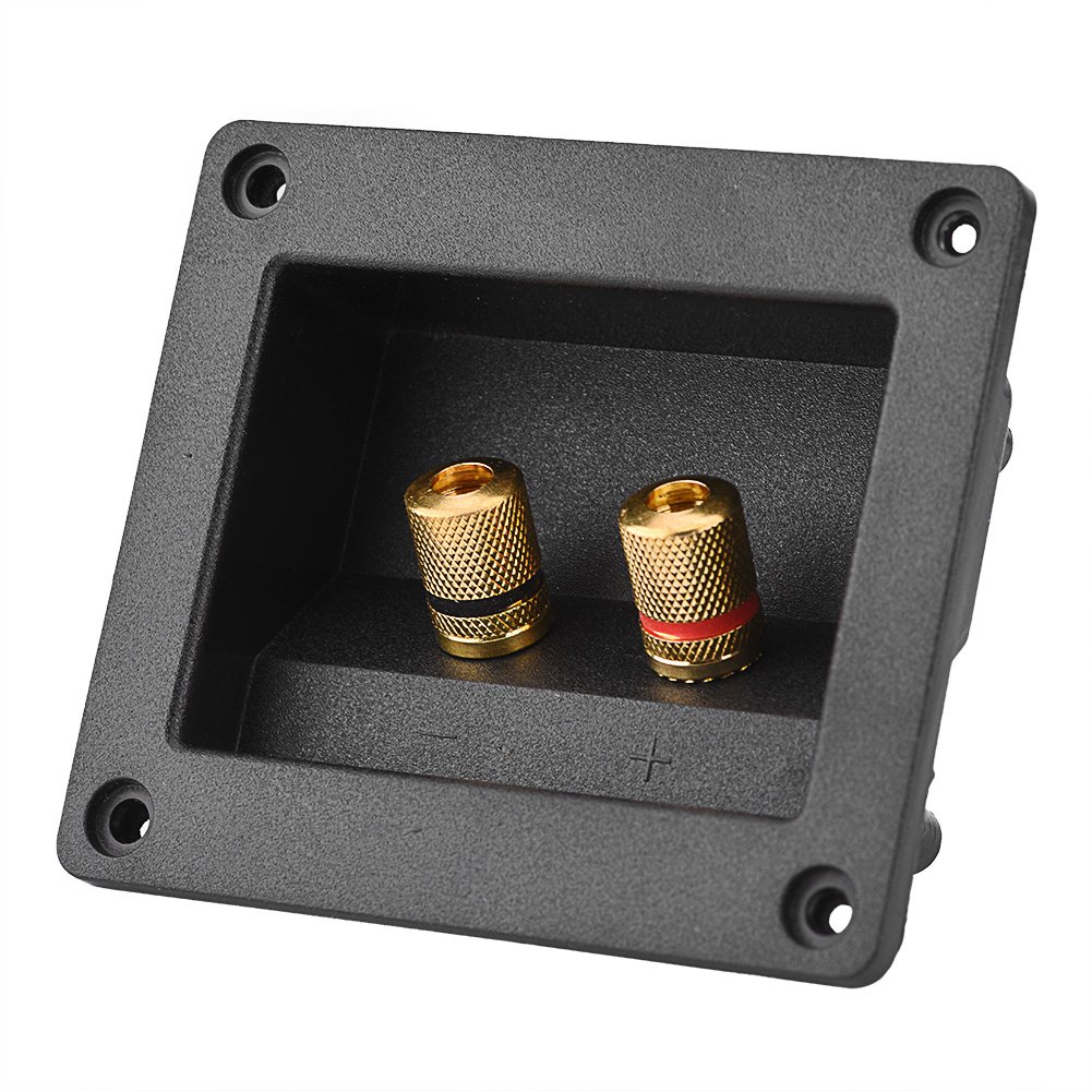 Photo 1 of Speaker Box Terminal Cup DIY 2-Way Speaker Box Terminal Binding Post, Power Speaker Screw-in Terminal Plates Screw Cup Connector for Car/Home Audio DIY