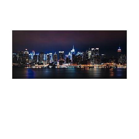 LED Bild Stadt , Bridge, Skyline XXL Bild, riesig , LED Stimmungsbild mit 20 LED / 120 cm Breit x 50 cm Hoch Batteriebetrieb 