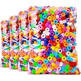 Praisebank 4000 pcs Multi-Color Pony Beads, Hair Beads, Beads for Jewelry Making, Beads for Crafts, Beads for Hair Braids…