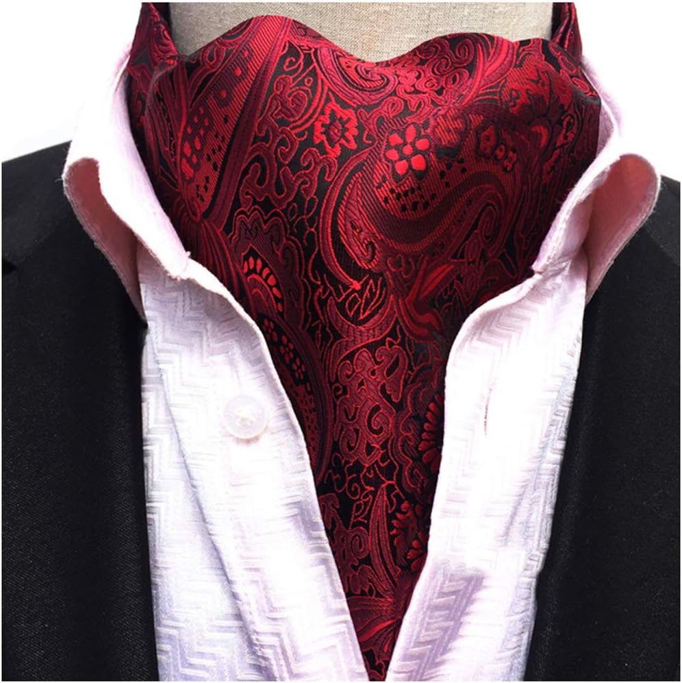 Men's Cravat Self Tie Paisley Jacquard Woven Luxury Ascot