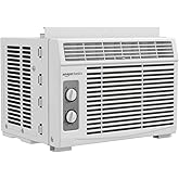 �鶹�� Basics 5000-BTU Small Window Air Conditioner, Up to 150 Sqf, Window AC Units with Cool and Fan Functions, Washable Fil