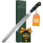 Bright Hobby Brisket Slicing Knife &ndash; 12" Brisket Knife, BBQ, Grilling Gifts For Men &ndash; Razor Sharp German Steel, Full Tang, Ergonomic Handle