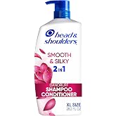 Head &amp; Shoulders Anti-Dandruff Shampoo and Conditioner for Women | Smooth &amp; Silky 2-in-1 | 1% Pyrithione Zinc, 24-Hour Frizz Control, Soothes Dry &amp; Itchy Scalp, Healthy, Shiny &amp; Smooth, 28.2 Fl Oz