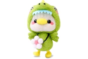 BAGERLA Needle Felting Kits for Beginners, Needle Felting Supplies Kits with Tools, Foam Mat, Colorful Wool, Felting Kit for DIY Handcraft Duck with Needle Felting Material (Crocodile Duck)