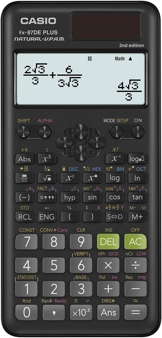 Casio fx-87DE Plus 2nd edition including a WYNGS protective case in Black - Basic Set (German), Casio FX 87 DE Plus II - Image 3