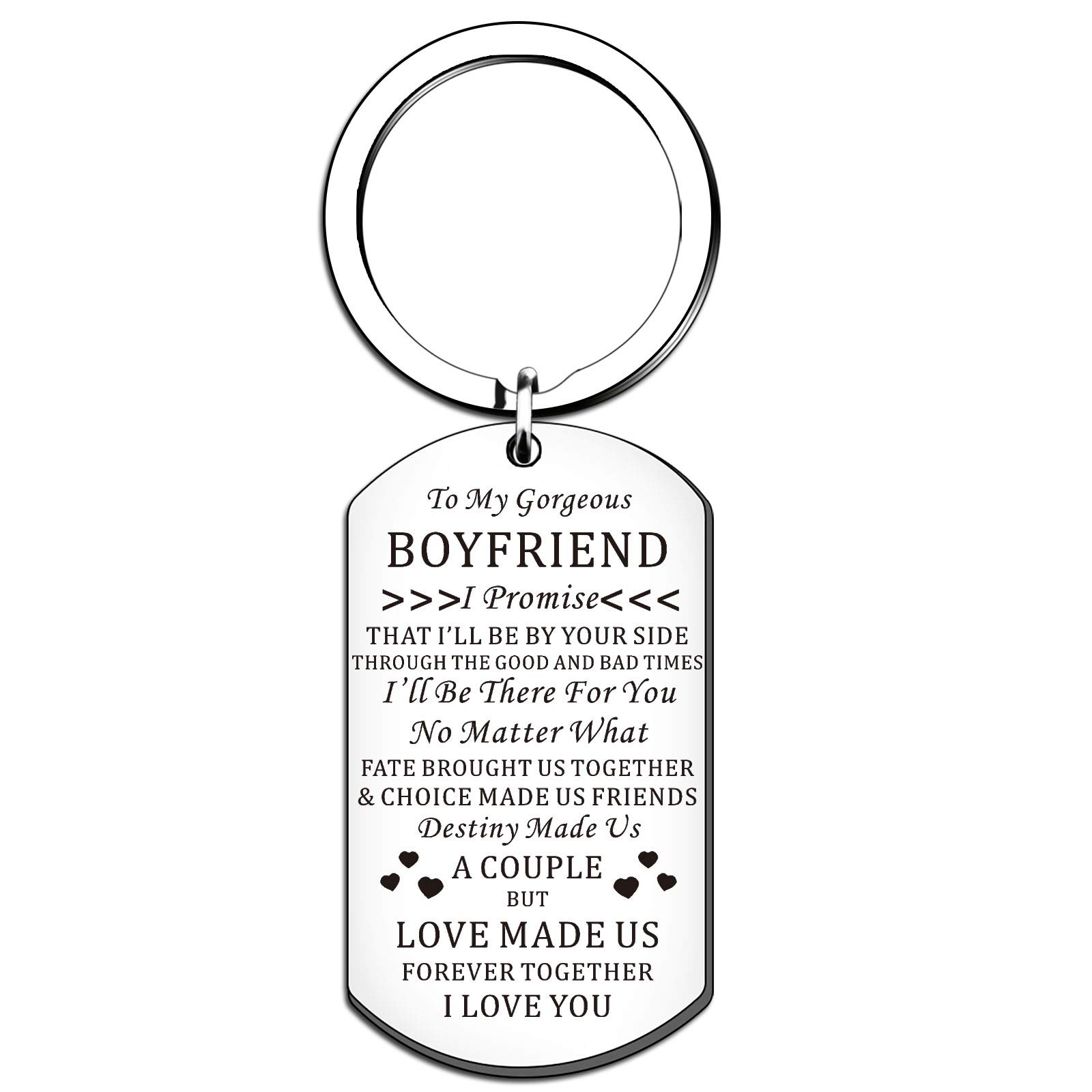 HULALA To MY Gorgeous Boyfriend Keyring Valentines Gifts For Him I Love You Romantic Couple Men Keychain Birthday Anniversary Presents