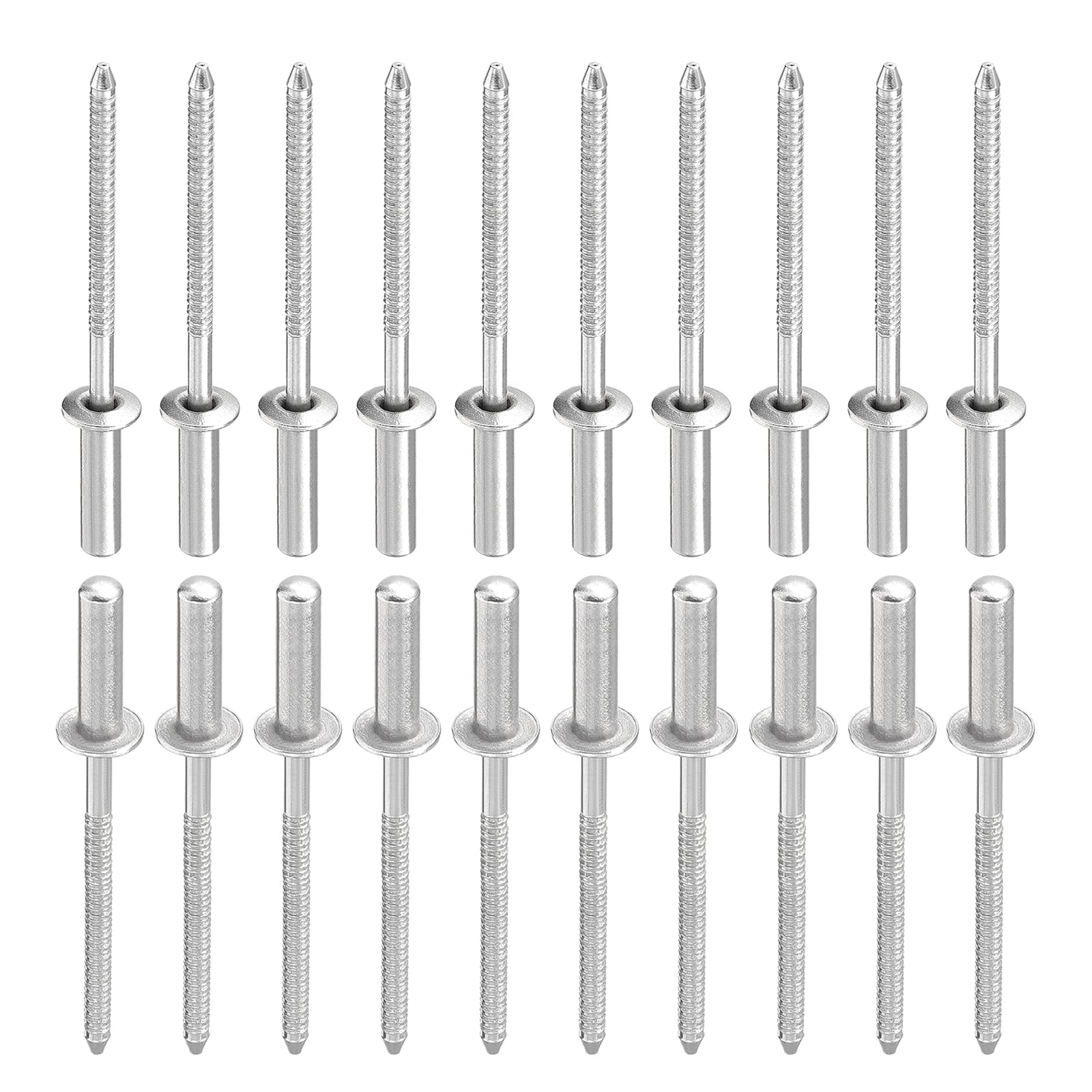 DTGN 3.2mm x 13mm (DXL) Blind Rivets - 100Pack - Good for Machinery Joining - 304 Stainless Steel Dome Closed End Rivet