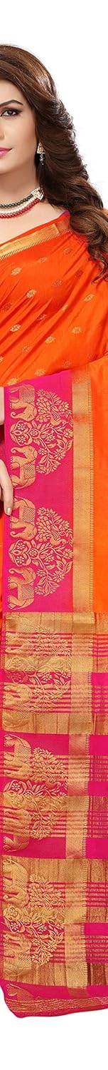 anni designer women's silk saree with blouse piece