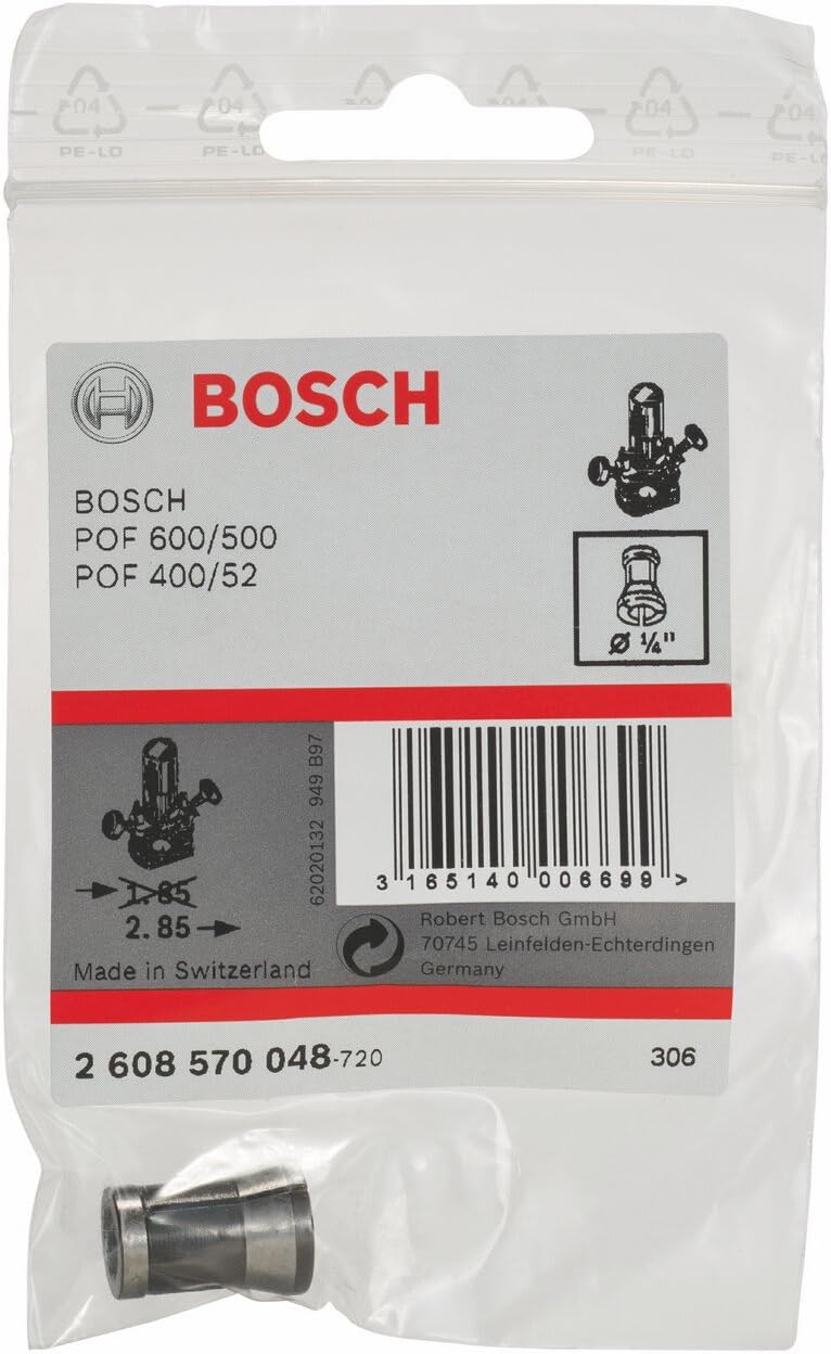 Bosch 2608570048 Routers 1/4In Collet, Black/Grey, 1/4" - Image 3