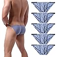 Summer Code Men's Sexy Briefs Elastic Ruched Back Bikini Underwear Pack