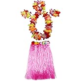 JEKANEL 1 Set 60cm Adult Hula Grass Skirt Hawaiian Party Costume Luau Dance Skirts