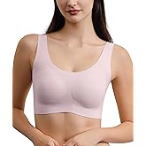 Ubras Seamless Bras for Women Smooth Comfortable Jelly Dot Wireless Bralette Full Coverage Pull On Breathable Bras