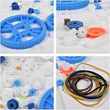 Supertool 80PCS Motor Gear Set Plastic Pulley Mini Belt Worm Kits Robot Toy DIY view 4
